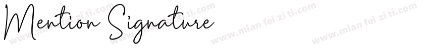 Mention Signature字体转换